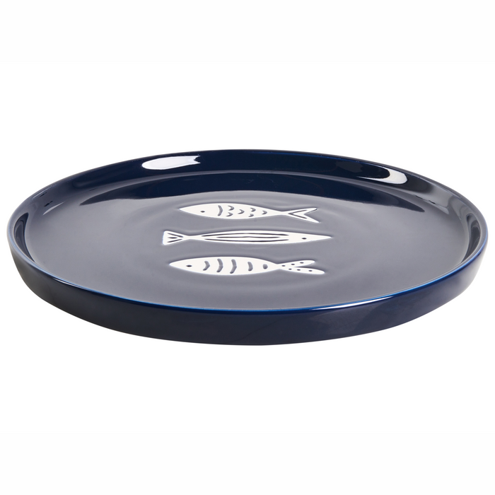 Beliani - TAMARIND - 16-delige serviesset - Wit|Blauw - Porselein