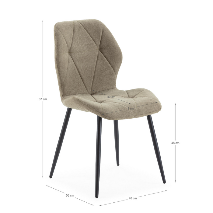 Calicosy - Set van 4 stoelen LUNA - H48 cm