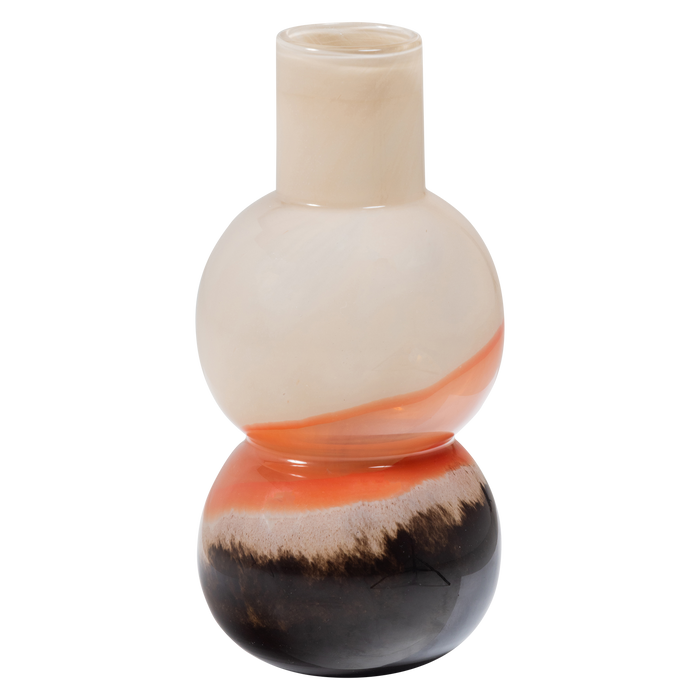 WOOOD Marjon Vaas - Handgevormd - Glas - Bruin - 30x14x14