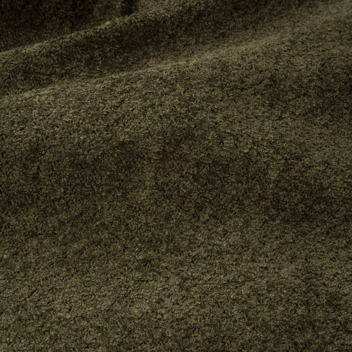 4-zits rechter hoekbank in olijfgroene bouclette stof