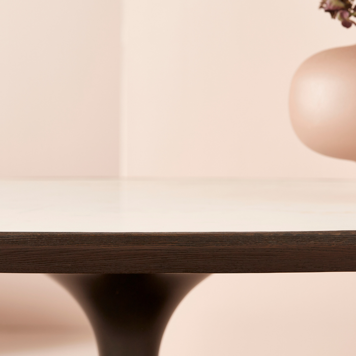 Calicosy - Ovale salontafel van wit marmer - TULIPE - H0