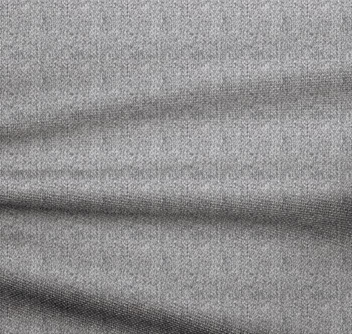 Linker 5-zitsbank in lichtgrijze geweven stof, 310 cm