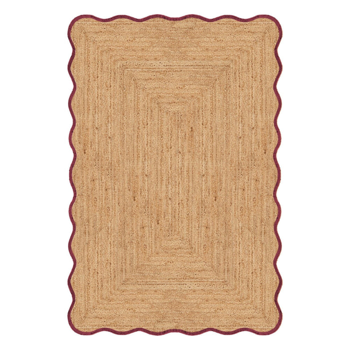 Mrcarpet Jute vloerkleed wafelstructuur naturel|roest 200x290cm