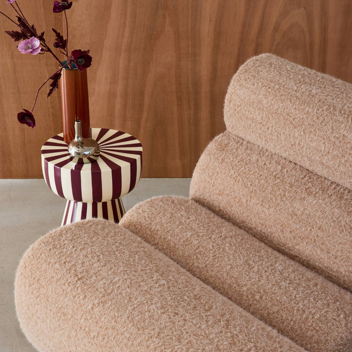 sweeek - Stoffen fauteuils effect alpaca 1 zitplaats (set van 3)