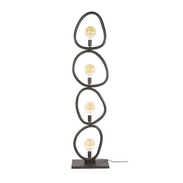 Hoyz Collection - Vloerlamp Pebble 4-lichts - Artic Zwart