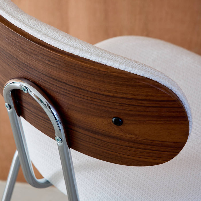 sweeek - Barkruk waterafstotende stof, chrome metalen poten (set van