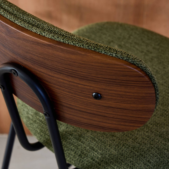 sweeek - Barkruk waterafstotende stof, zwarte metalen poten (set van