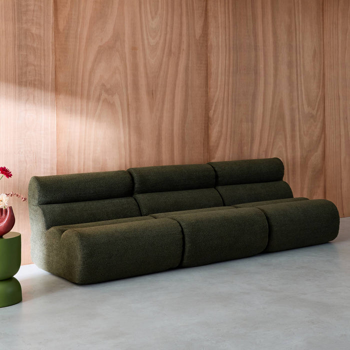 sweeek - Stoffen fauteuils effect alpaca 1 zitplaats (set van 3)