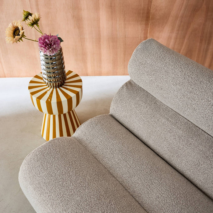 sweeek - Stoffen fauteuils getextureerde bouclé 1 zitplaats (set van