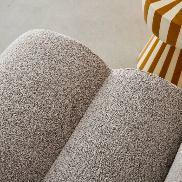 sweeek - Stoffen fauteuils getextureerde bouclé 1 zitplaats (set van