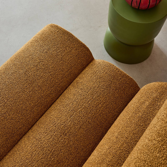 sweeek - Stoffen fauteuils getextureerde bouclé 1 zitplaats (set van