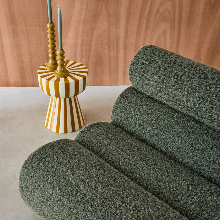 sweeek - Stoffen fauteuils effect alpaca 1 zitplaats (set van 2)