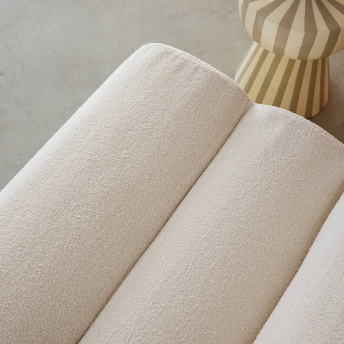 sweeek - Stoffen fauteuil getextureerde bouclé 1 zitplaats