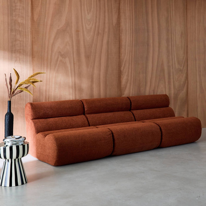 sweeek - Stoffen fauteuils getextureerde bouclé 1 zitplaats (set van