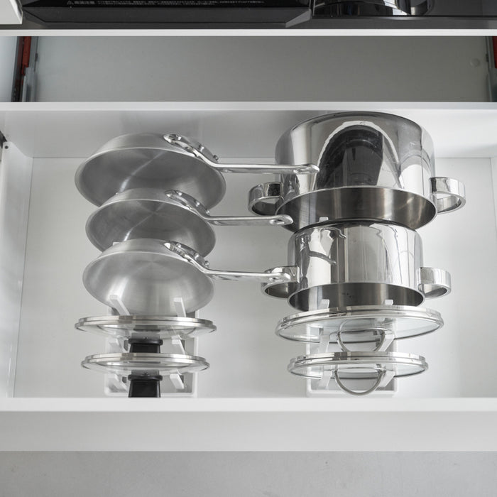 Yamazaki Tower Deksel & pannenhouder verstelbaar - Wit