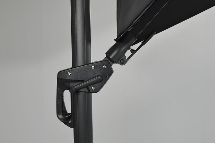 Hawaii Big Pole II parasol - 350x350 cm - carbon black - royal zwart