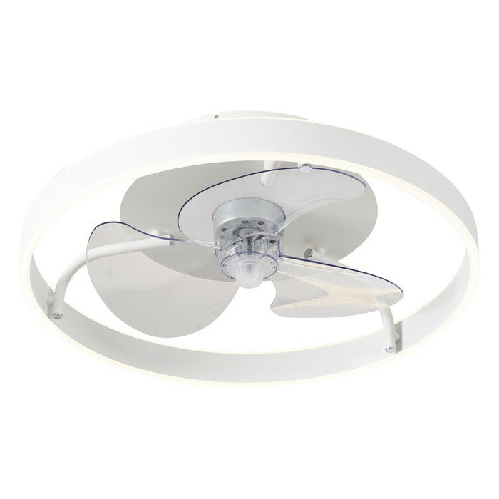 QAZQA Plafondventilator wit 50cm incl. LED dimbaar met