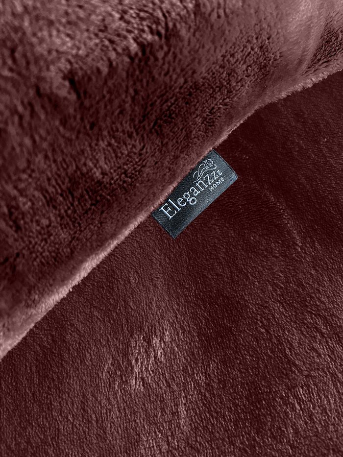 Eleganzzz Dekbedovertrek Flanel Fleece - bordeaux