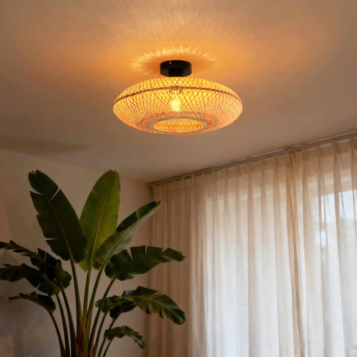 QAZQA Oosterse plafondlamp bamboe 40 cm - Ostrava