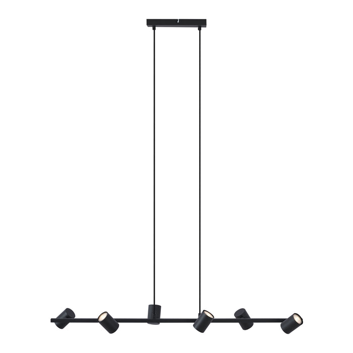 QAZQA Moderne hanglamp zwart 6-lichts - Jeana Straight