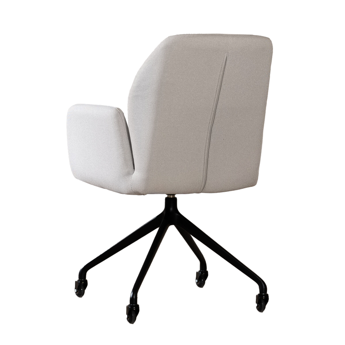 Bronx71 Scandinavische eetkamerstoel op wieltjes Runa gerecyclede stof