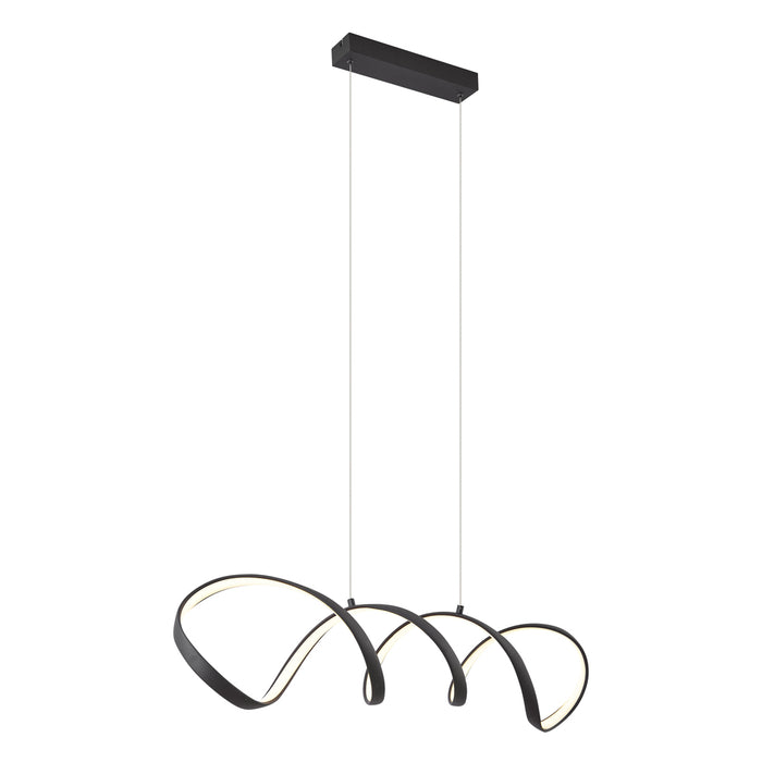 QAZQA Design hanglamp zwart 100cm incl. LED 3-staps dimbaar - Wokkel