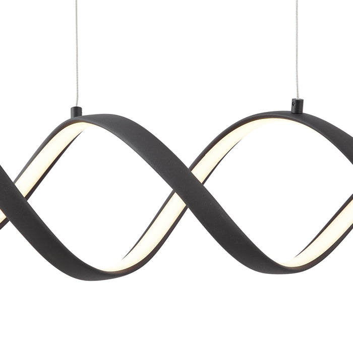 QAZQA Design hanglamp zwart 100cm incl. LED 3-staps dimbaar - Wokkel