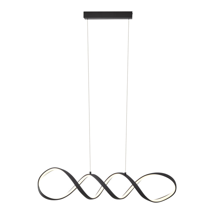 QAZQA Design hanglamp zwart 100cm incl. LED 3-staps dimbaar - Wokkel