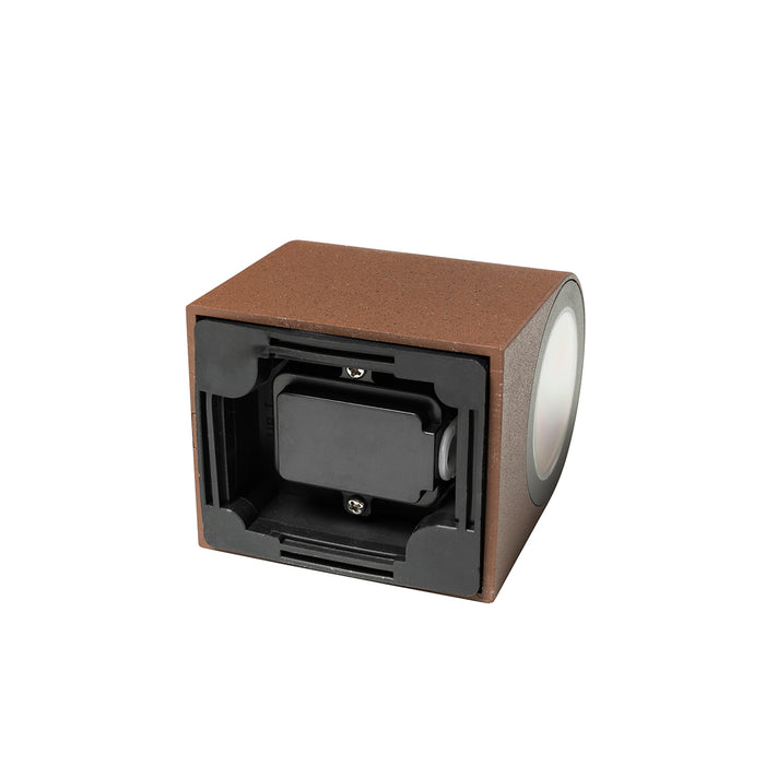 QAZQA Moderne buiten wandlamp roestbruin kunststof ovaal - Baleno