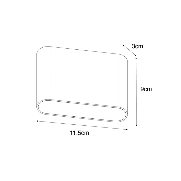 QAZQA Moderne buiten wandlamp roestbruin 11,5 cm incl. LED IP65 -
