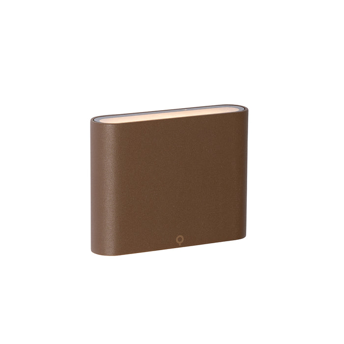 QAZQA Moderne buiten wandlamp roestbruin 11,5 cm incl. LED IP65 -