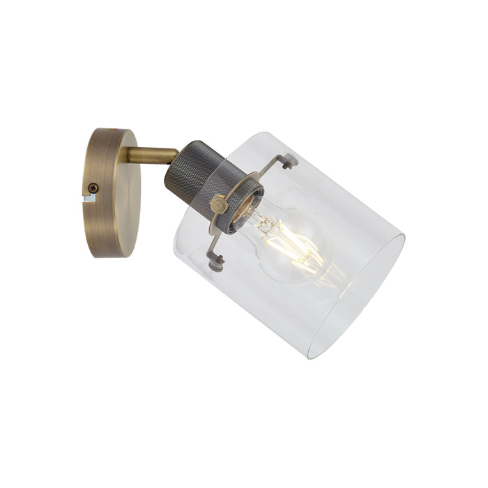 QAZQA Design wandspot brons met helder glas - Domo