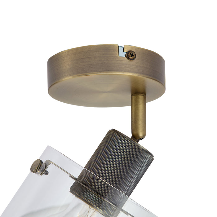 QAZQA Design wandspot brons met helder glas - Domo