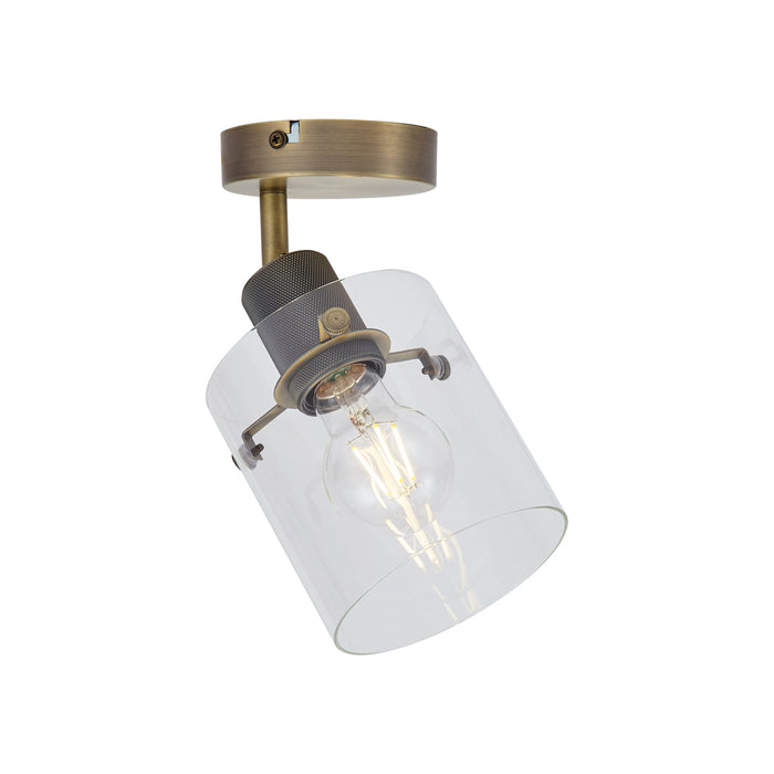 QAZQA Design wandspot brons met helder glas - Domo