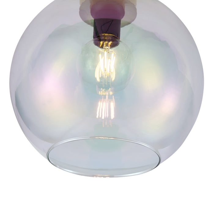 QAZQA Art Deco plafondlamp goud met regenboog glas - Sandra