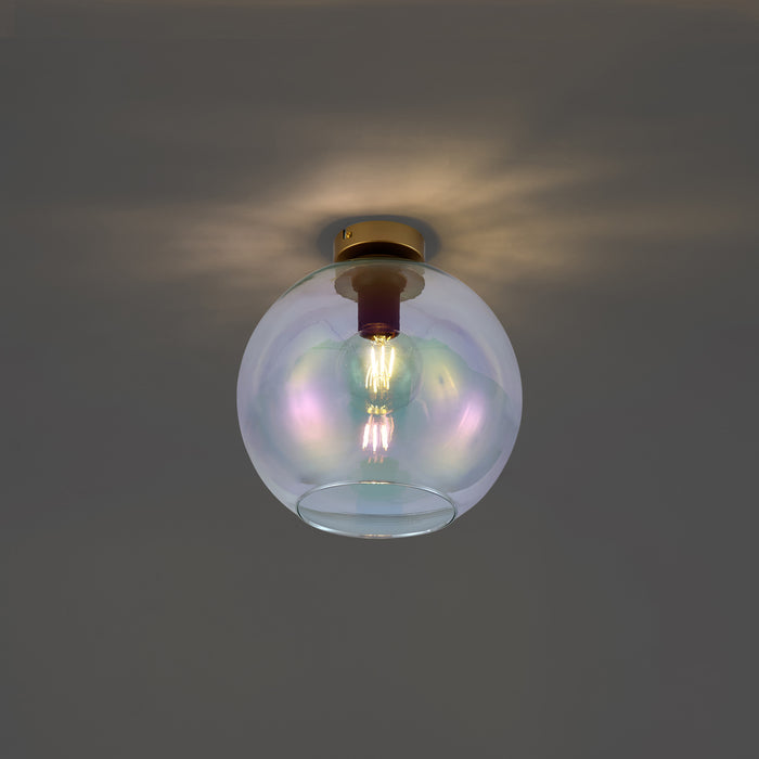 QAZQA Art Deco plafondlamp goud met regenboog glas - Sandra