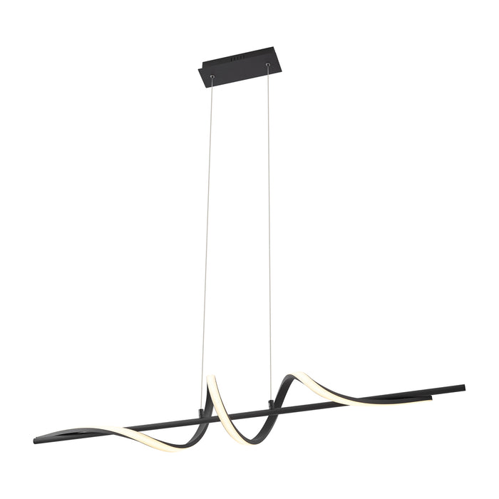 QAZQA Design hanglamp zwart 110cm incl. LED 3-staps dimbaar - Wokkel