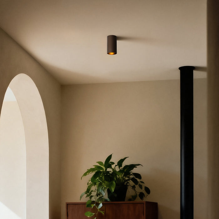 QAZQA Moderne spot donkerbrons 5,5 cm - Tuba