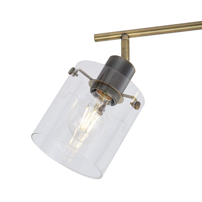 QAZQA Design plafondspot brons met helder glas 3-lichts - Domo