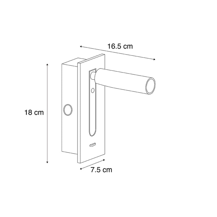 QAZQA Moderne wandlamp donkerbrons incl. LED - Plaza