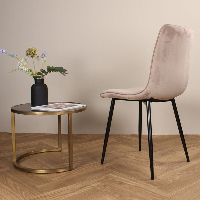 DS4U - Gaby eetkamerstoel velvet champagne