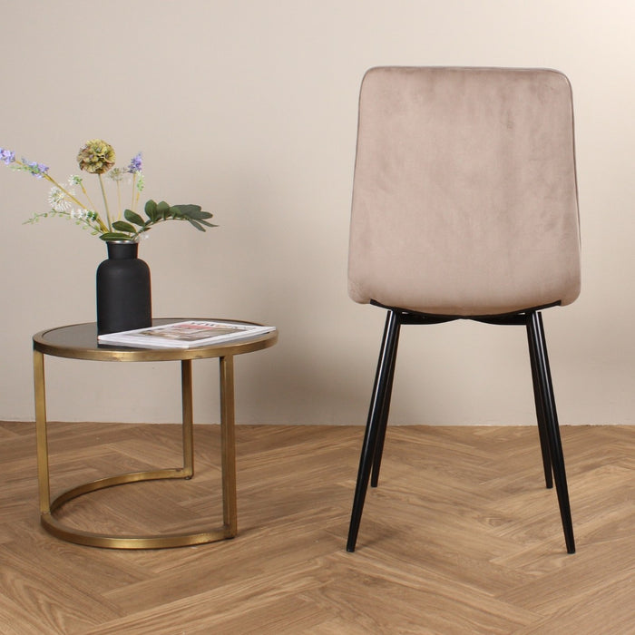 DS4U - Gaby eetkamerstoel velvet champagne