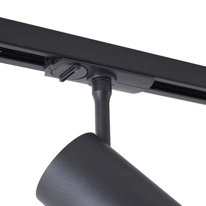 QAZQA Moderne spot zwart voor railsysteem 1-fase incl. LED draai- en