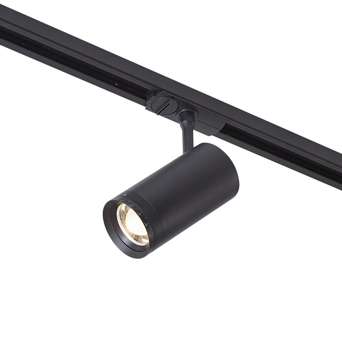 QAZQA Moderne spot zwart voor railsysteem 1-fase incl. LED draai- en