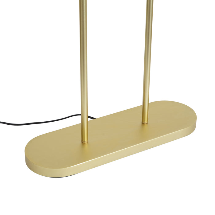 QAZQA Moderne vloerlamp messing - Thijmen