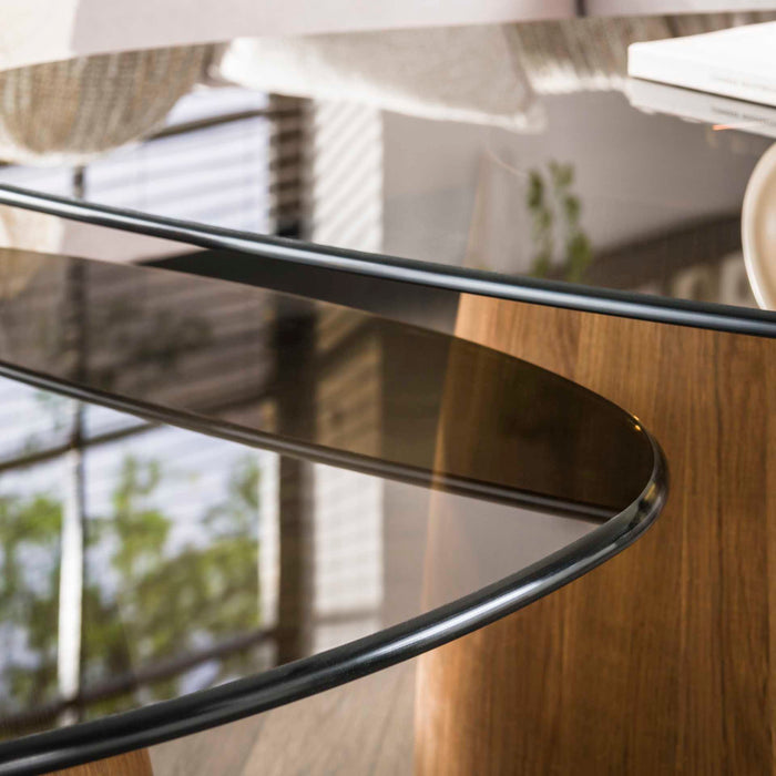 Giga Meubel - Salontafel Driehoekig Brons Glas - Set van 2 - Tinto