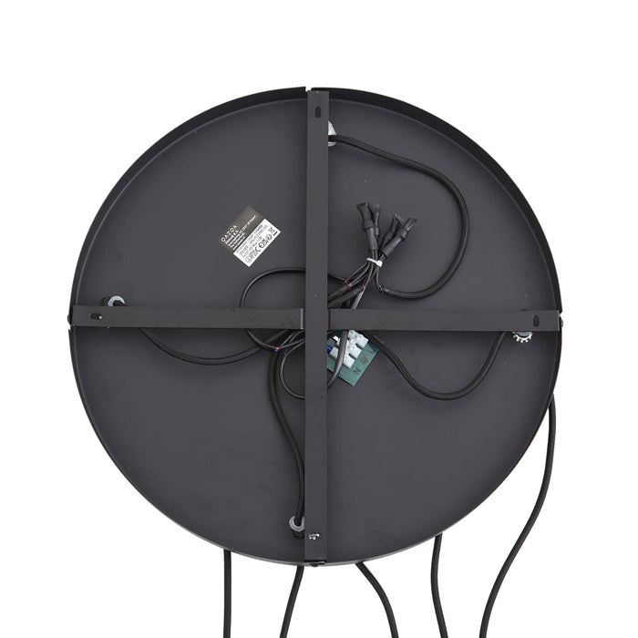 QAZQA Design hanglamp zwart met smoke glas 5-lichts - Ana