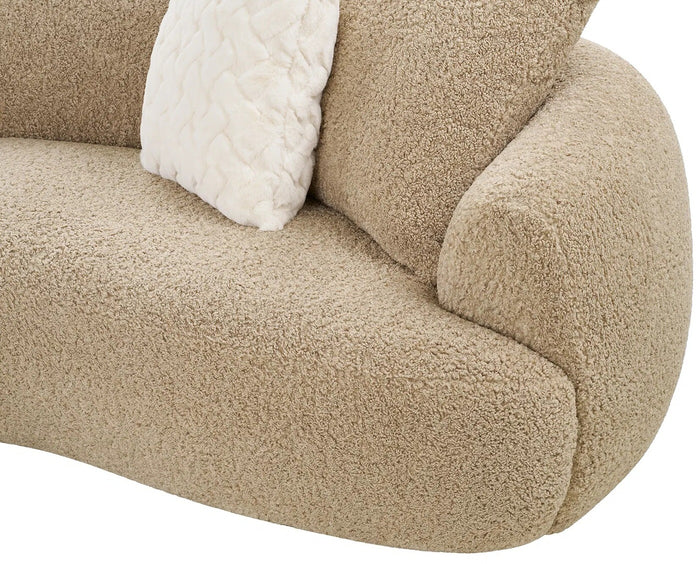 House Nordic Dali Lichtbruin Bouclé 4-Zits Bank