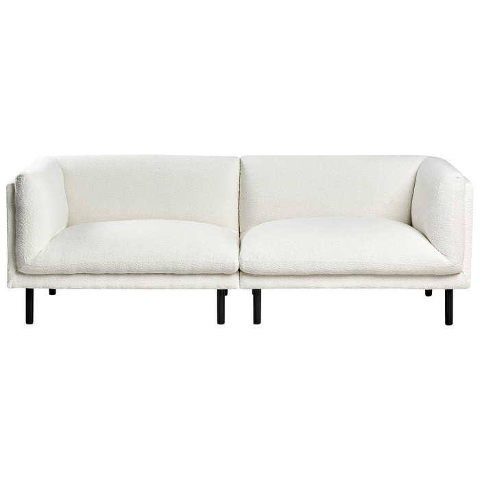 Beliani - VORGOD - Driezitsbank - Off-white - Bouclé