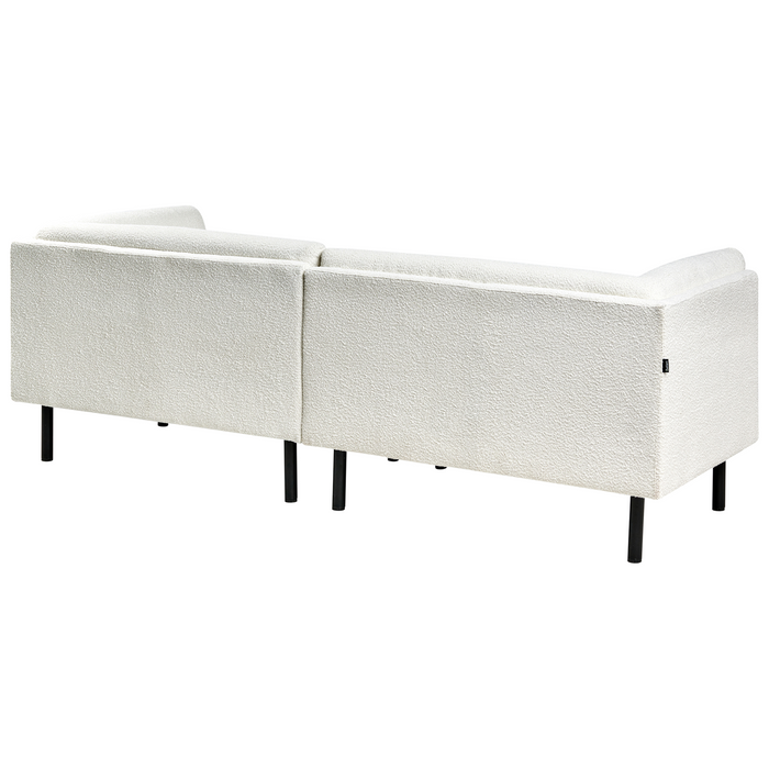 Beliani - VORGOD - Driezitsbank - Off-white - Bouclé